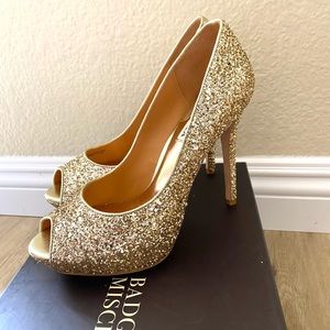 Badgley Mischka Divine Glitter Heels